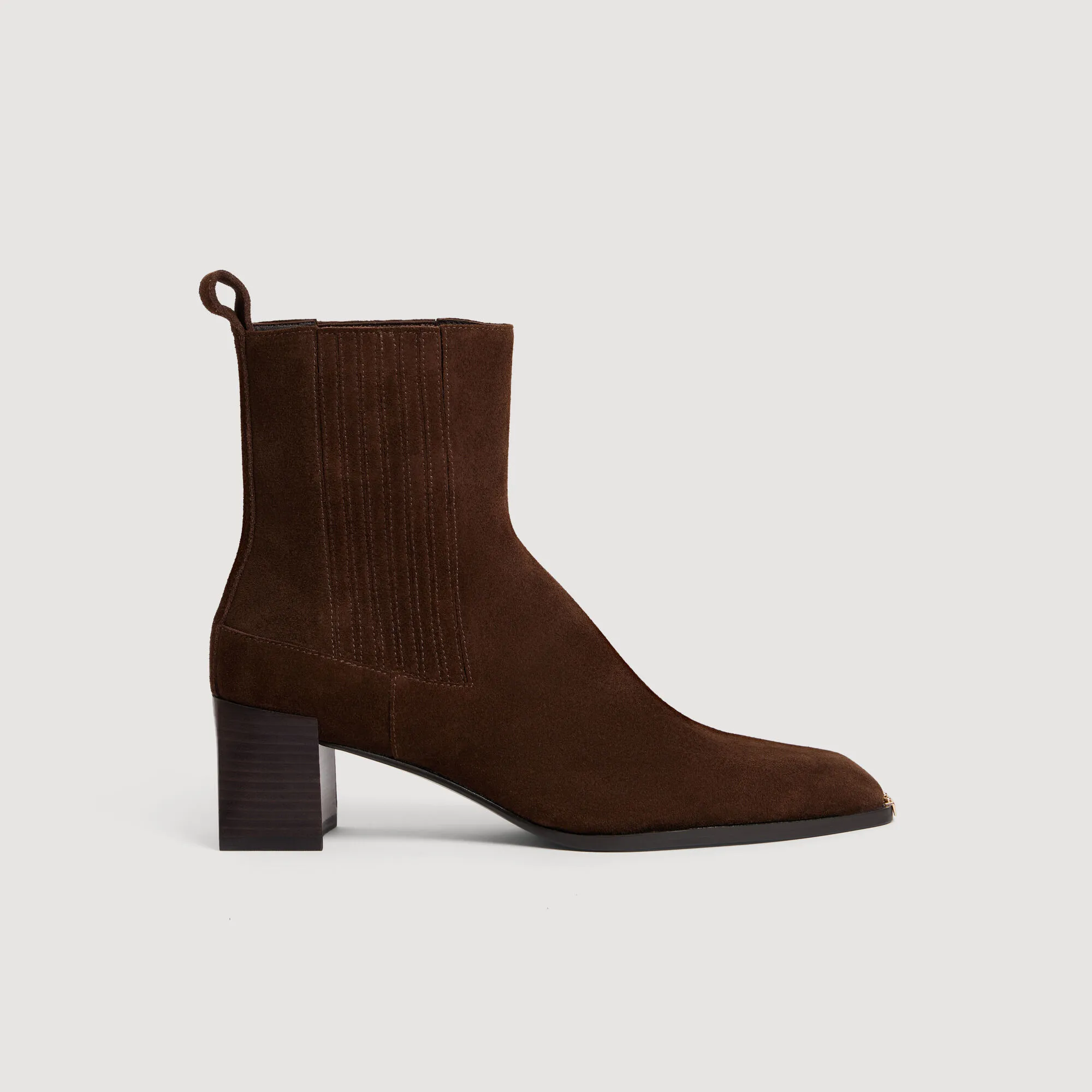 Bottines en suède et embout métal