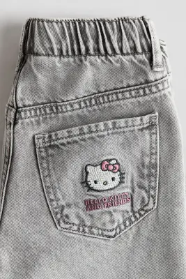 Jean loose avec motifs - Gris clair/Sanrio — photo 3