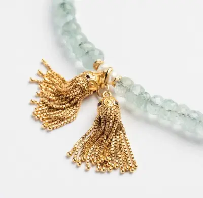 Nouveau ! BOHEMIAN RHAPSODIE PARIS Collier Andromeda Aigue Marine — photo 2