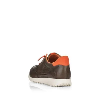 Baskets Remonte D3103-54 Vert Orange - Cuir Lacets Élastiques Grande Pointure Femme — photo 3