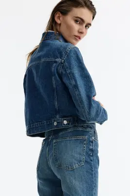 Slim Straight High Waist Jeans - Bleu denim — photo 5