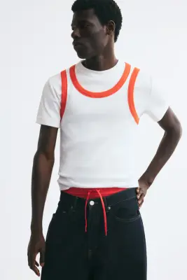 Débardeur Slim Fit en coton - Blanc — photo 2