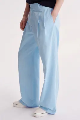 Pantalon chic Loose Fit - Bleu clair — photo 3