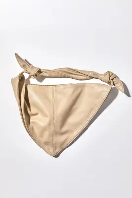 Sac porté épaule façon foulard - Beige clair — photo 1