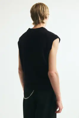 Pull sans manches Relaxed Fit - Noir — photo 2