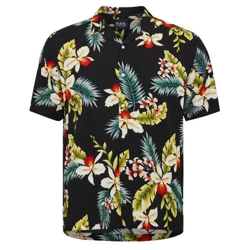 NORTH CHEMISE FLEURS Noir