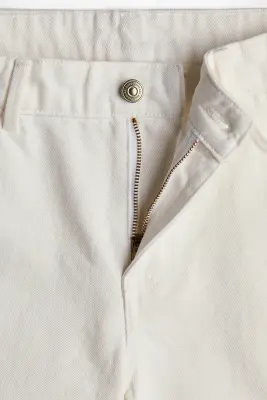 Short Bermuda en denim - Crème — photo 5
