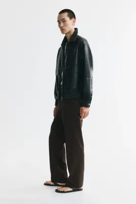 Pantalon chic Regular Fit - Marron foncé — photo 4