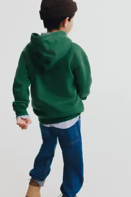 Hoodie loose avec motif - Vert/League — photo 4
