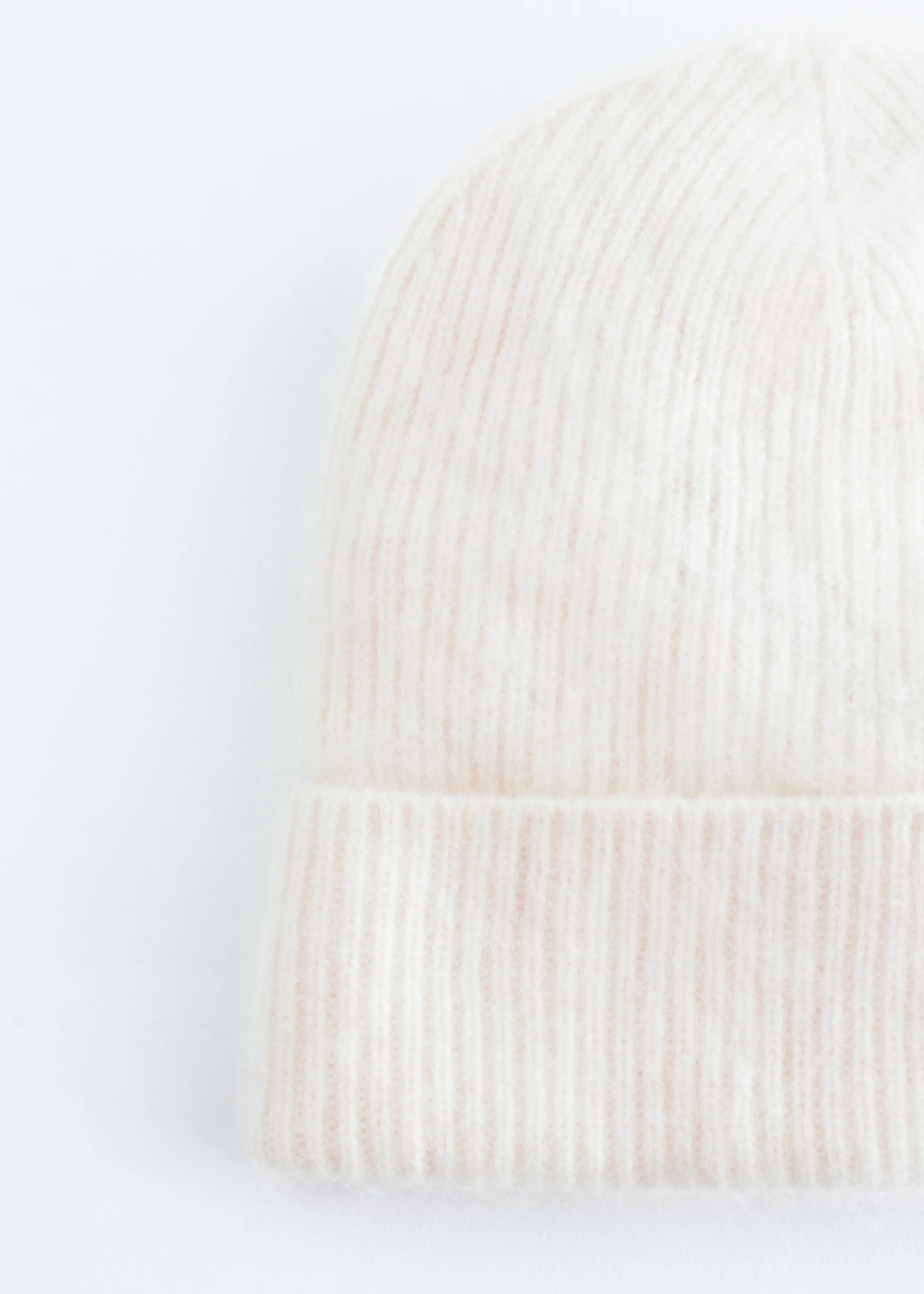 Bonnet en cachemire brossé - Couleur crème