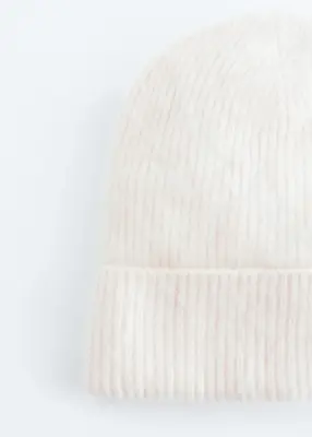 Bonnet en cachemire brossé - Couleur crème — photo 1