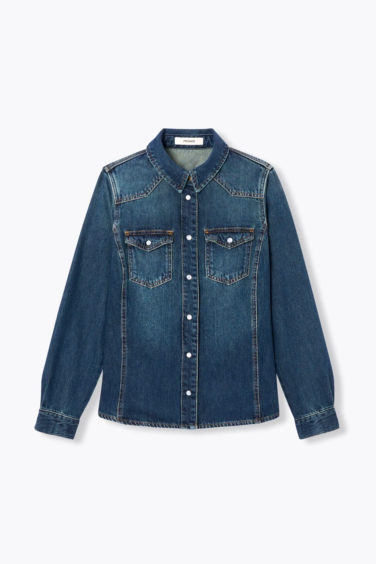 Chemise western en jean Femme