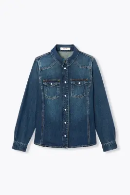 Chemise western en jean Femme — photo 1
