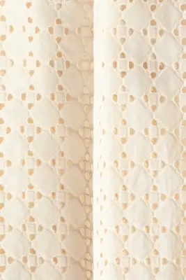 Pantalon chic avec broderie anglaise - Beige clair — photo 5