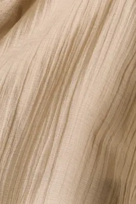 Blouse à pointe en lyocell mélangé - Beige clair — photo 4