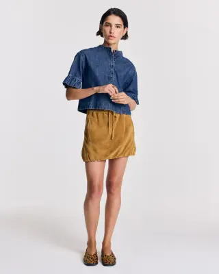Blouse Constantine bleu chambray foncé — photo 2