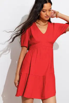 Robe courte unie Femme — photo 2