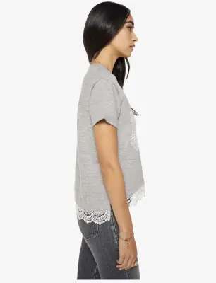 Nouveau ! MOTHER T-shirt The Footballer Heather Grey — photo 5