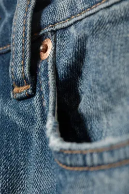 Jean droit standard taille mi-haute Laika - Radio Blue - Bleu moyen — photo 5