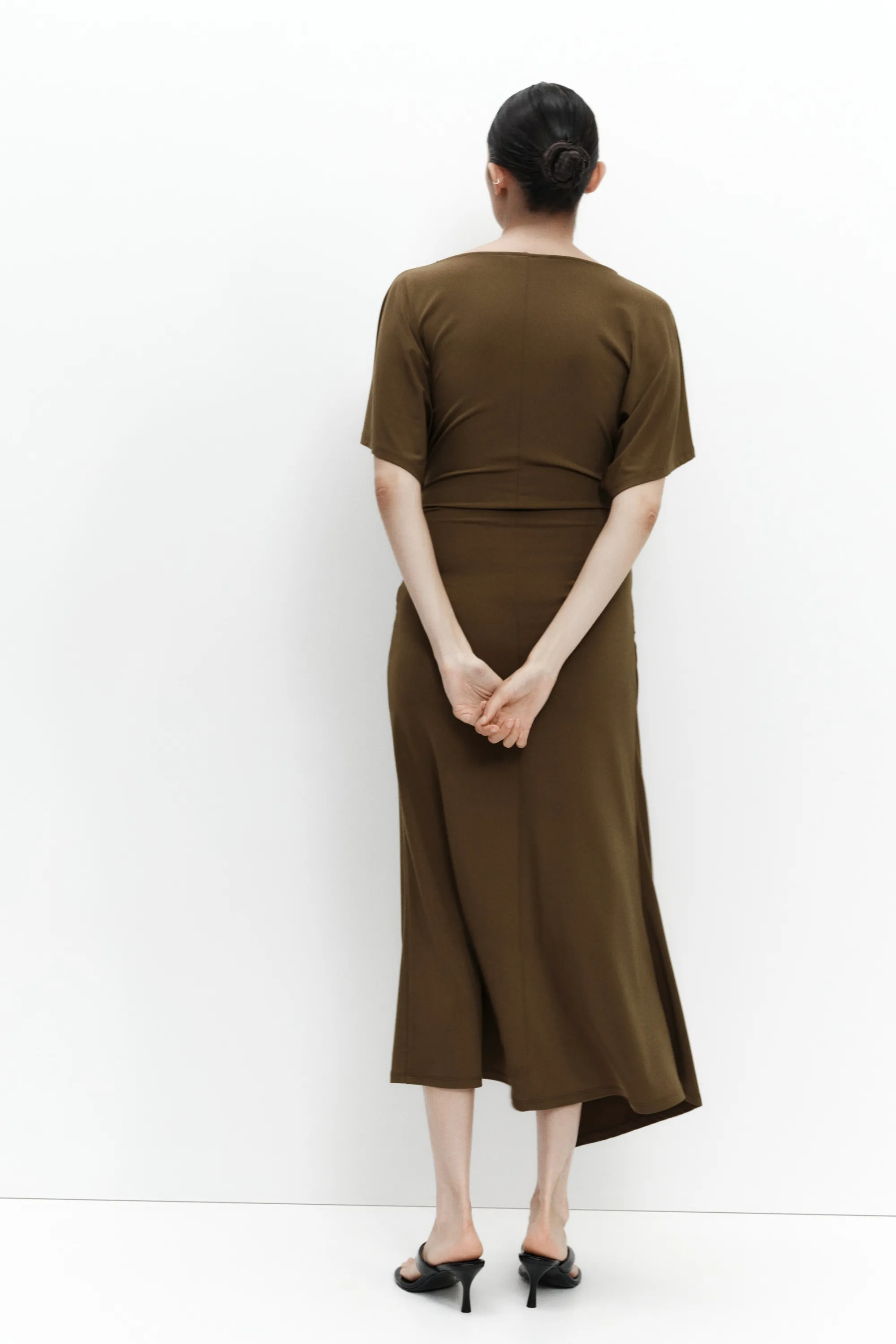 MAMA Robe croisée - Vert kaki