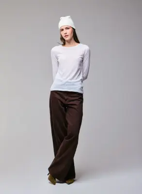 T-shirt en coton organique et cachemire — photo 4
