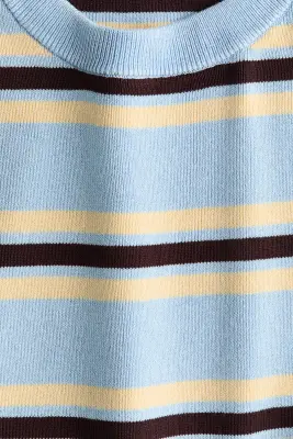 T-shirt en maille - Bleu ancien/rayé — photo 4