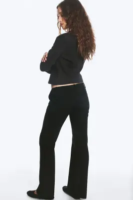 Pantalon de costume bootcut taille basse - Noir — photo 4