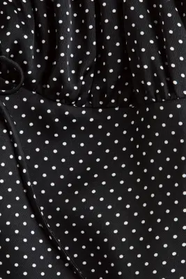 Top à bretelles fines en viscose - Noir/pois — photo 3