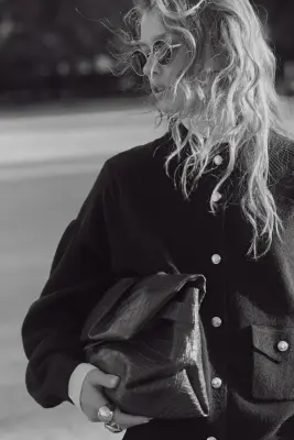 Gilet oversize - Bleu marine — photo 2