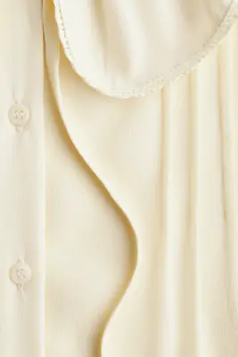 Blouse en viscose avec col - Crème — photo 4