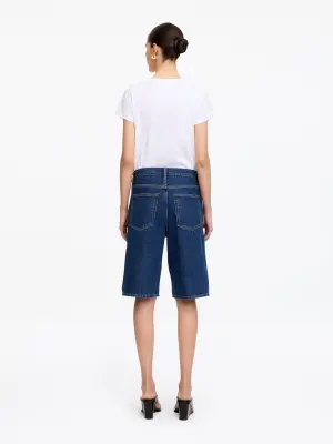 Short long en jean - Bleu foncé — photo 1