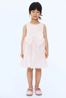 Robe en organza avec nœud - Rose clair — photo 1
