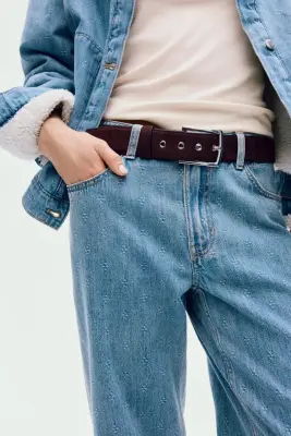 Wide High Waist Jeans - Bleu denim — photo 1