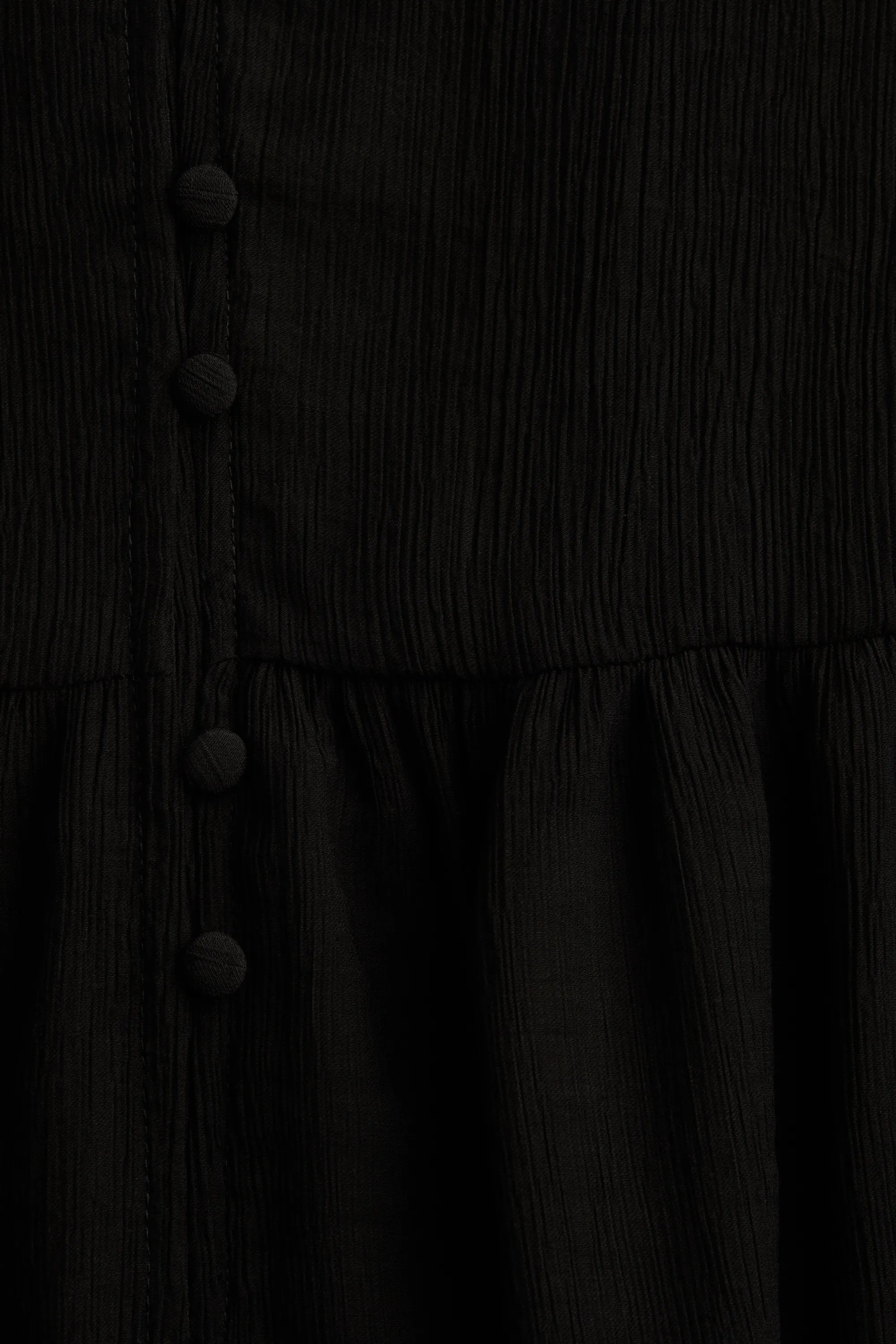 Robe tunique froissée - Noir
