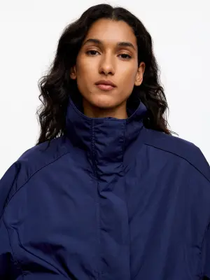 Veste en nylon à col montant - Bleu foncé — photo 3