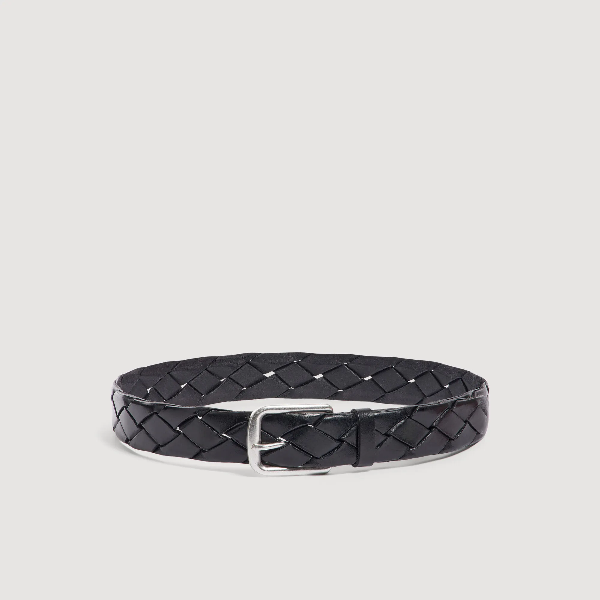 Ceinture tressée en cuir