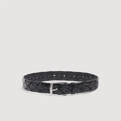 Ceinture tressée en cuir