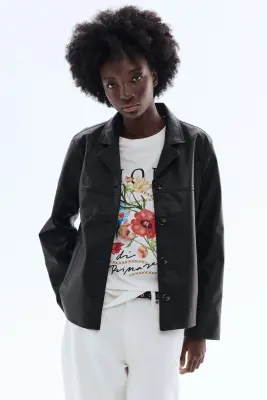 Veste en tissu enduit - Noir — photo 2