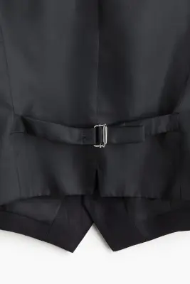 Gilet de costume Slim Fit en lin - Bleu marine — photo 1