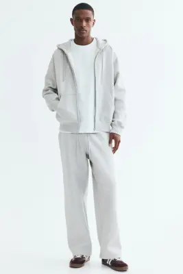 Veste à capuche zippée Oversized Fit - Gris chiné — photo 3