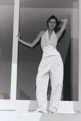 Top dos nu avec encolure bénitier - Blanc — photo 3
