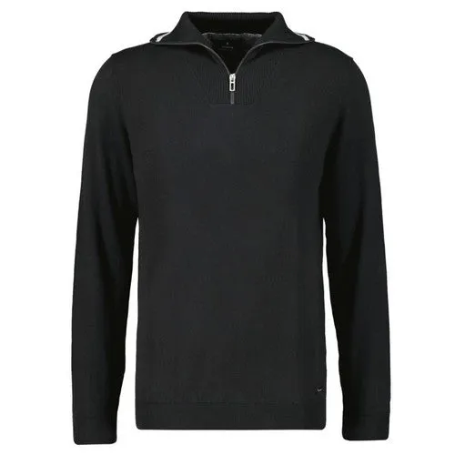 RAGMAN PULL COL ZIP COTON CASHMERE GRANDE LONGUEUR Noir