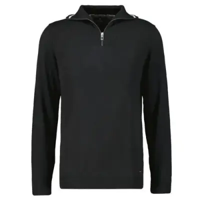 RAGMAN PULL COL ZIP COTON CASHMERE GRANDE LONGUEUR Noir — photo 1