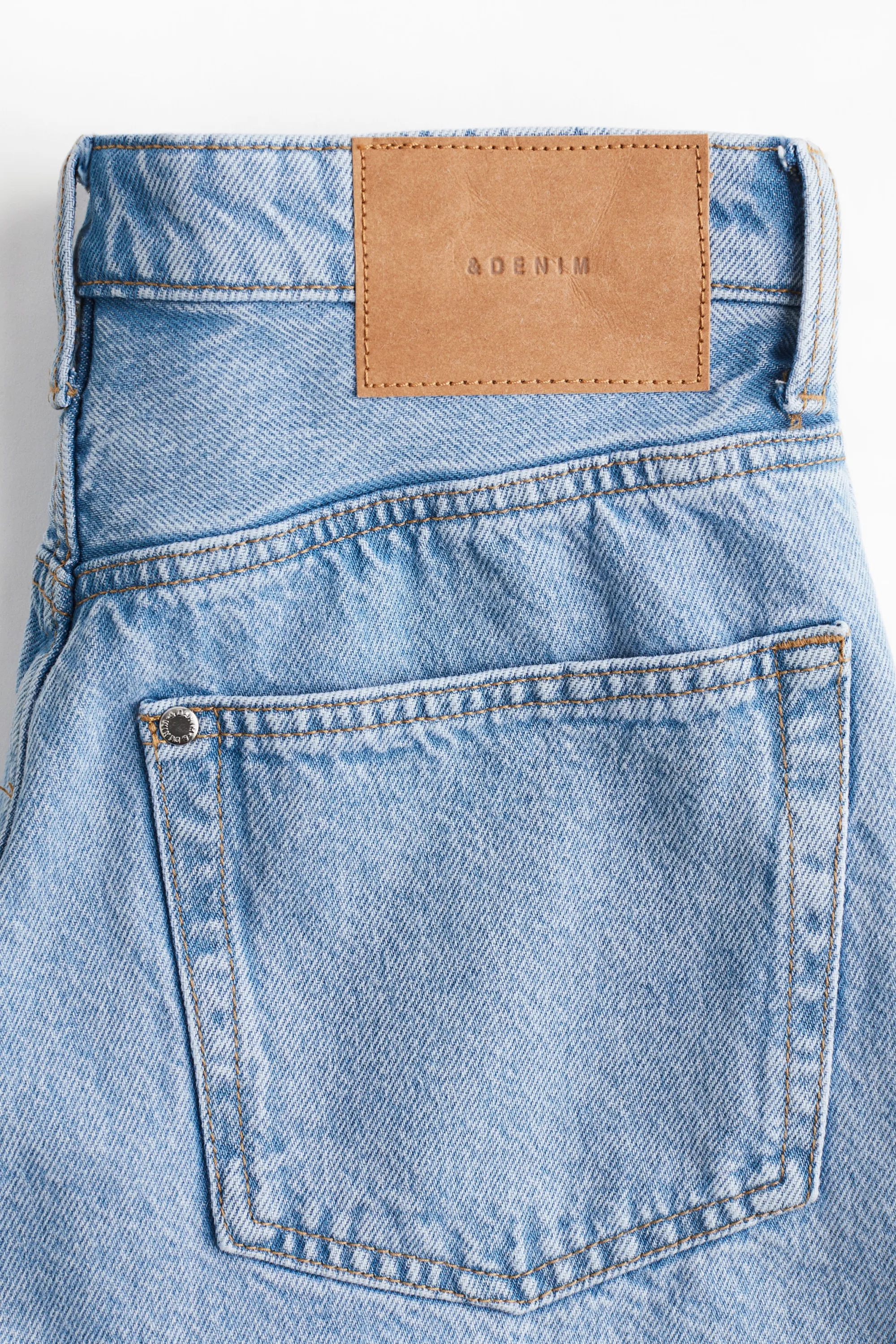 Short High en denim - Bleu denim clair