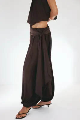 Pantalon ballon - Marron foncé — photo 2
