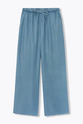 Pantalon large en lyocell — photo 1