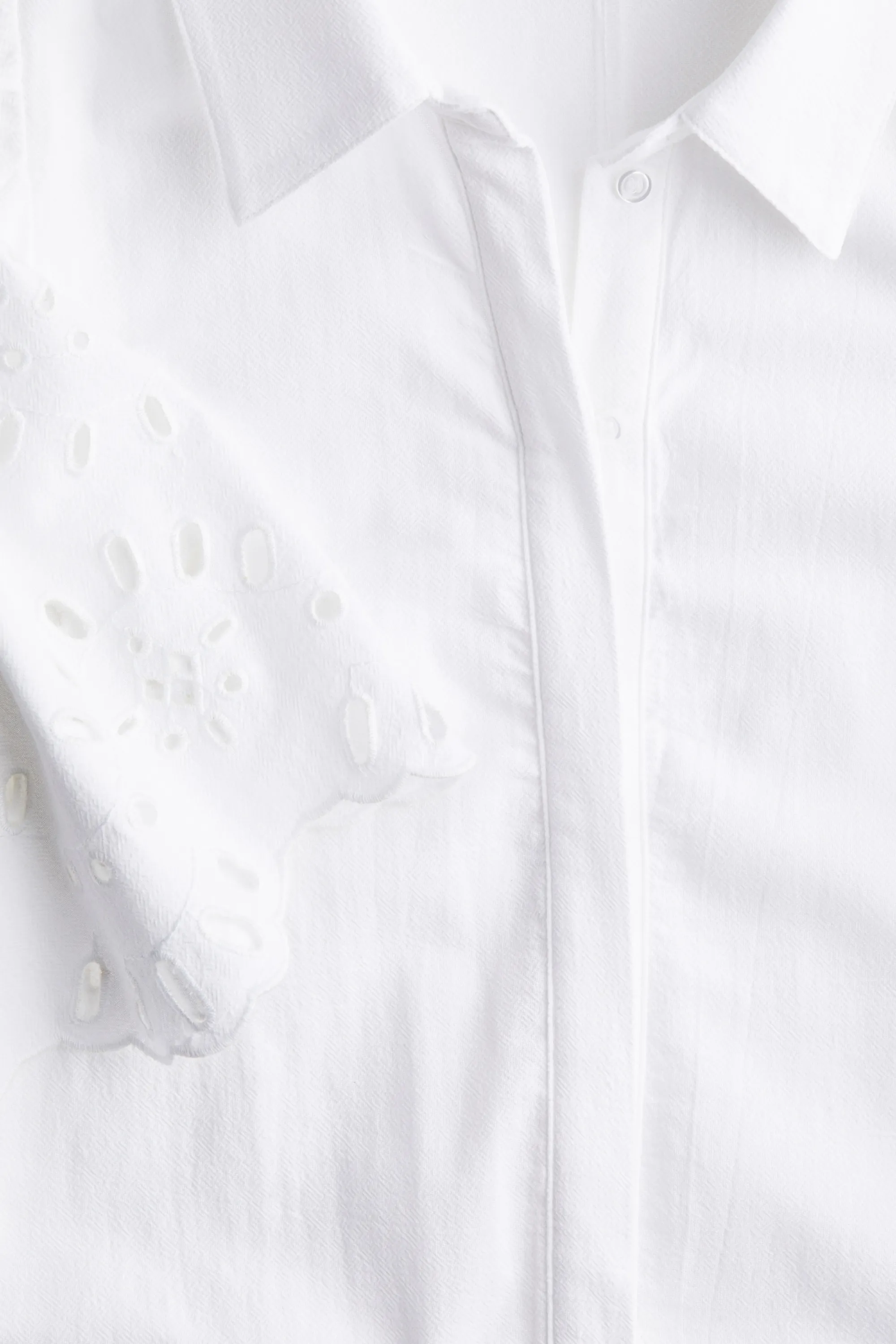 MAMA Robe chemise en coton - Blanc