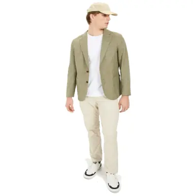 CAMEL ACTIVE VESTE LIN Kaki — photo 3