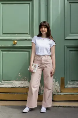 Jean wide Pauline - rose — photo 3