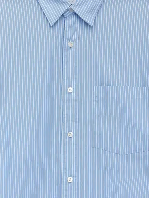 Chemise en popeline décontractée - Blanc/Bleu — photo 5